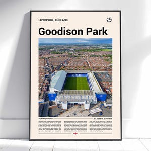 Goodison Park Print, Everton Gifts, Everton Poster, Everton Print, Everton FC, EFC Gifts, Gifts for Everton Fan