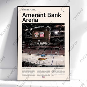 Amerant Bank Arena Poster – Florida Panthers Home, NHL Arena Wall Art, Hockey Stadium Print, Sports Fan Gift, Game Room or Man Cave Decor