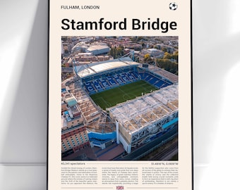 Stamford Bridge Stadium Print, Football Stadium Print, Stadium  Poster, Gift Poster, Stadium Soccer Poster, Sports Wall Art, Soccer Fan Gift