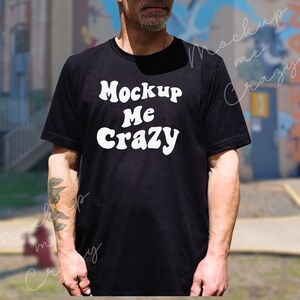 Male Mockup 3001 Black Tshirt Mockup Bella Canvas Guy Mockup Male Model Mockup Outdoor Mockup Black Tshirt Mockup street Style Mockup