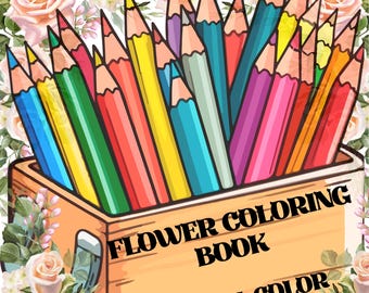 Floral Coloring Book  For Kids