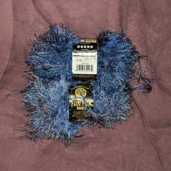 Blue Eyelash Yarn Etsy