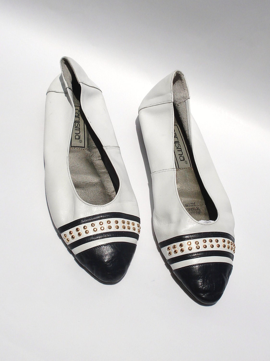 Leather Nautical Themed Flats Size 7 Etsy