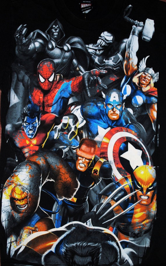 Vintage Marvel Comic Super Heros T-shirt