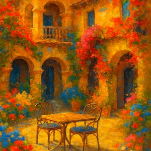 Spanish Courtyard (digital art print)