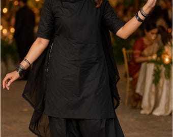Lawn Cotton Farshi Shalwar Kameez: Traje indio paquistaní de 3 piezas / Stock limitado