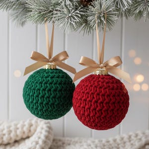 CROCHET PATTERN Christmas Ornament Pdf, Crochet Bauble Pdf, Amigurumi Ball Pattern Pdf, DIY Holiday Decoration, Beginner Christmas Crochet