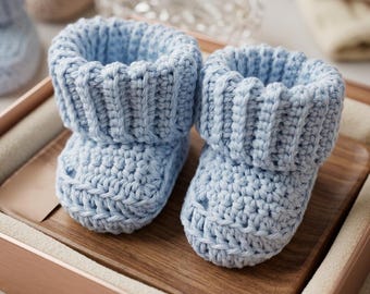 Crochet Baby Booties Pattern – Advanced Beginner, Newborn Sizes (PDF Download)