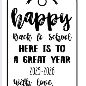 Back to School Teacher Gift Tag