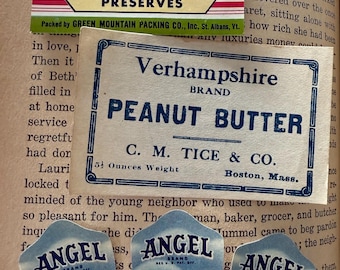 Set of 5 Vintage Labels