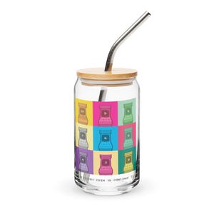 Retro Arcade Countdown Can-Shaped Glass - 80s Gamer Gift