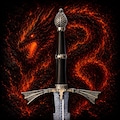 Daemon Dark Sister Valyrian Sword Replica | Dragon Rider Fantasy longsword | Collectible Gift