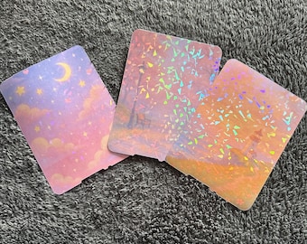 Inserto holográfico para Kindle con fundas transparentes: regalo para amantes de la lectura con diseños escénicos y pastel.