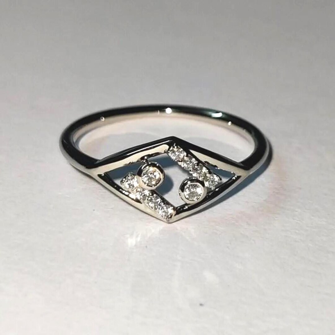 Round Cut Simulated Diamond Cluster Engagement Ring 14K White Gold ...