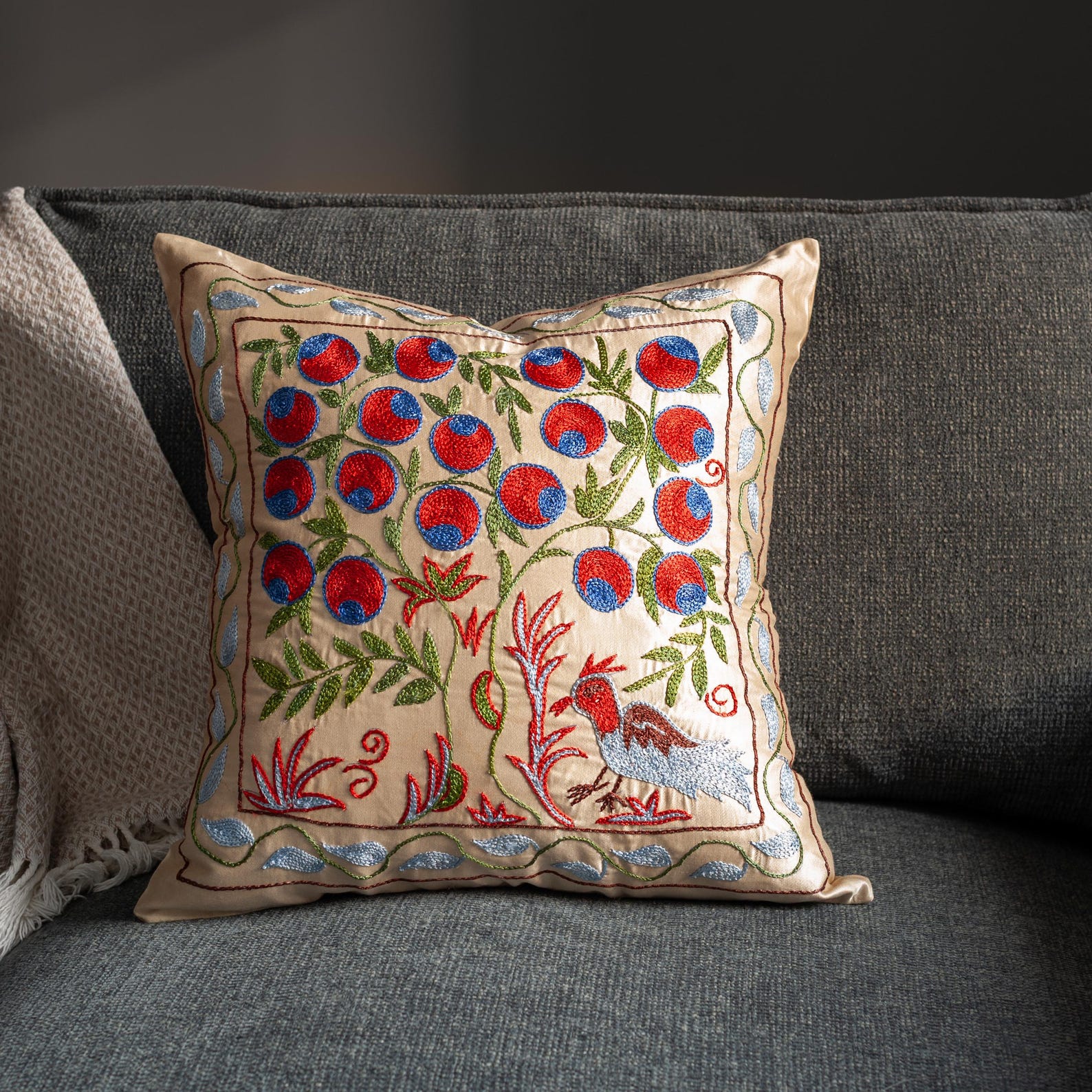 Suzani pillow covers, Uzbekistan