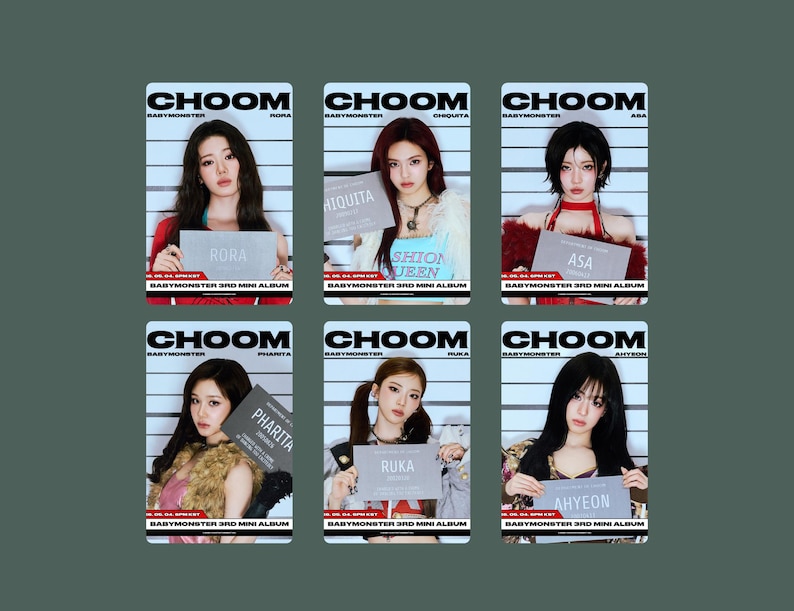 Babymonster 'choom' Photocard (set of 6) - Etsy