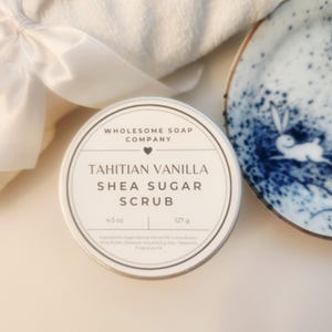 Handmade Shea Sugar Scrub, Natural Body Scrub, Exfoliator, Sugar Body Scrub, Sugar Skin Scrub For Hands