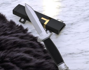 Réplica del cuchillo de Deadpool hecho a mano / Cuchillo con hoja de acero de alto carbono con vaina / Coleccionable para cosplay