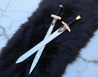 Espada Percy Jackson Riptide hecha a mano: réplica de Anaklusmos en acero inoxidable
