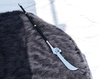 Hand-forged Naginata Spear - High Carbon steel Double-edged Blade | Antique Samurai Polearm ,Collectible Gift