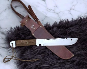 Supernatural Dean's Machete Replica -18.5" Handmade Stainless Steel Collectible Prop with Sheath| Cosplay & Gift by KNcraftsCo