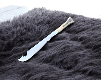 Handmade Predator 2 Greyback Knife Replica - 5160 Steel, Camel Bone Handle