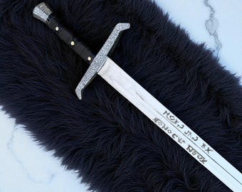 Espada Excalibur forjada a mano / Réplica del Rey Arturo con funda de cuero