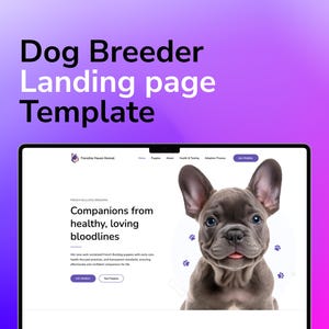 Dog Breeder Landing Page Template