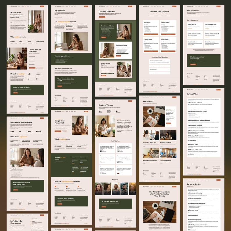 Life Coach Website Template AI Photo Branding 17readymade Site