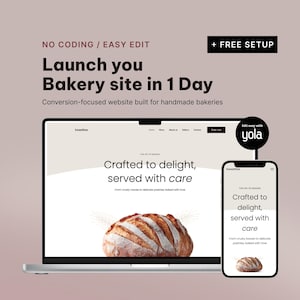 Bäckerei Website Vorlage | Café Landing Page Design | Small Business Website Theme