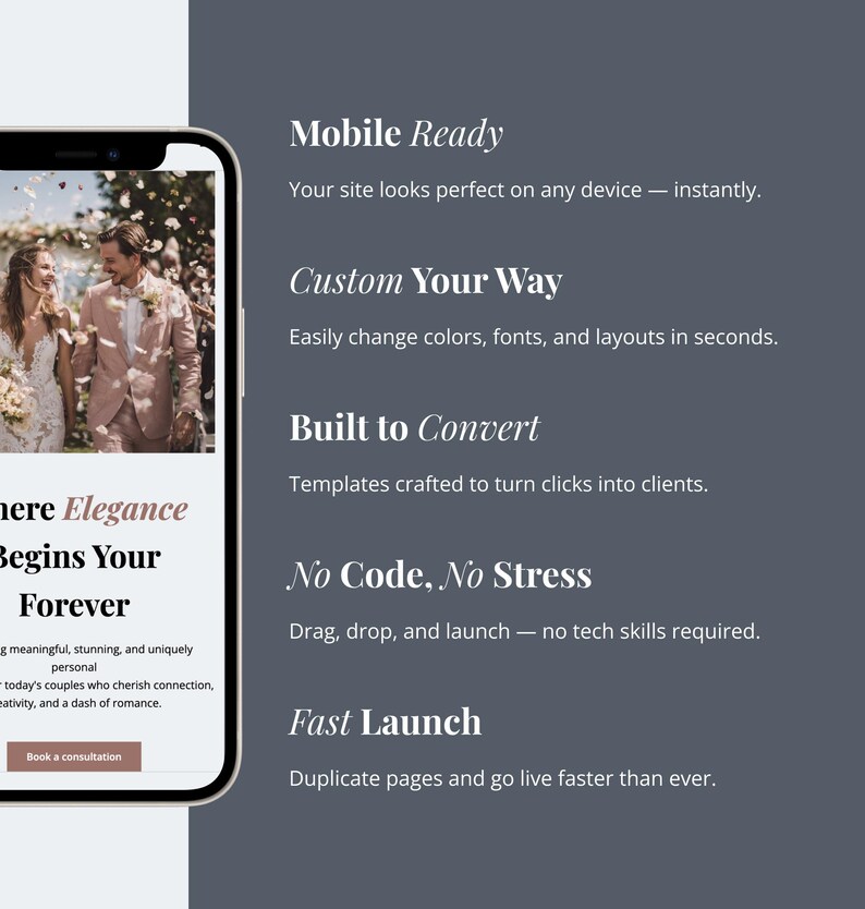 Wedding Planner Website Template Etsy