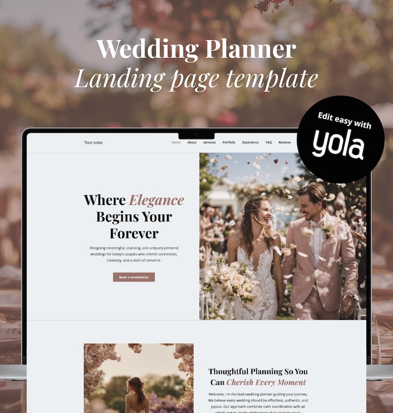 Wedding Planner Website Template Etsy