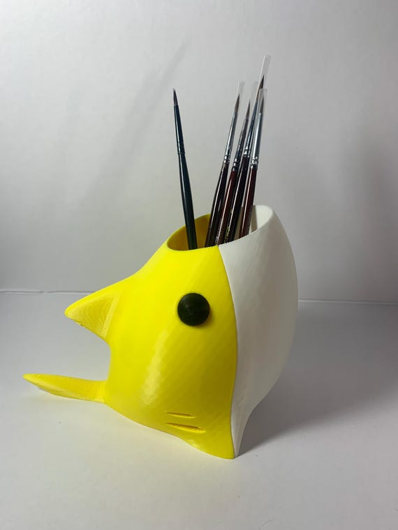 thumbnail image 2 of Cute Cartoon Toothbrush Holder For Kids, Fun Resin Pen Pencil Holder, Mini Animal Single Tooth Brush Stand, Creative Bathroom Organizer Storage For Vanity Countertop, Office (Shark 2 of 10