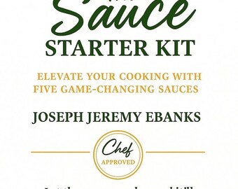 Kit de inicio para salsas: 5 salsas esenciales de chef + 2 recetas extra / Guía instantánea en PDF