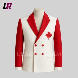 Custom Canada Flag Suit: Patriotic Blazer & Pants - Unisex