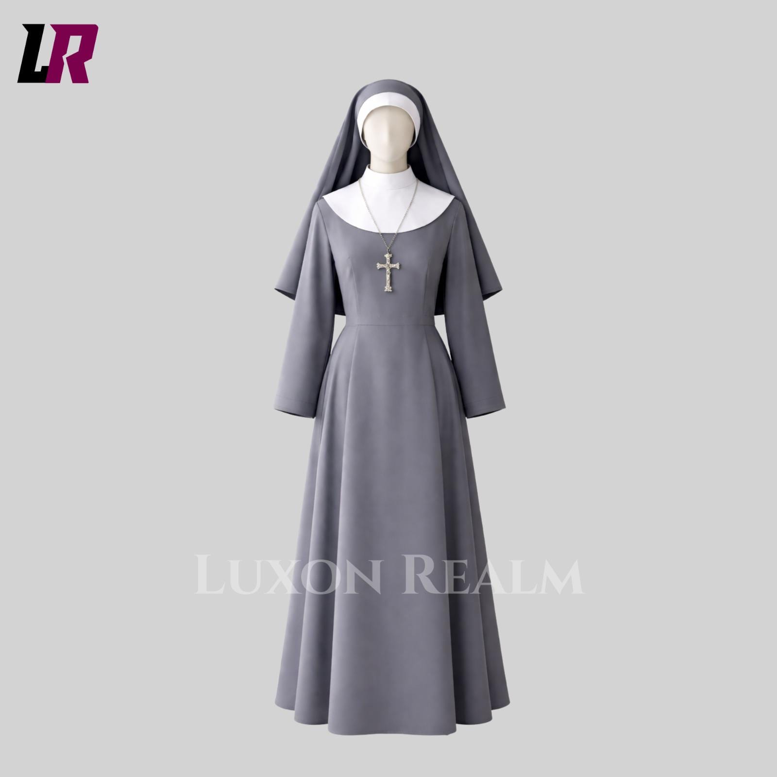 corset over dress Sister Act, Black Sequined Nun-Themed Costume, For Sale  Once More From  The Top