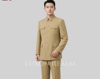 Vintage Chinese Military Wool Coat PLA Army Uniform Mao Era China