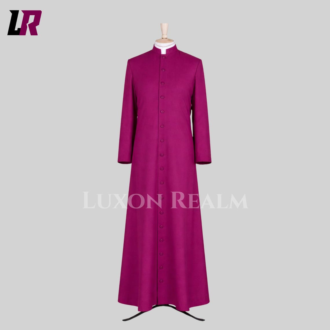 Priest Yoke Robe Pink Clergy Cassock Robe for Priests | Full Length Anglican Roman ...