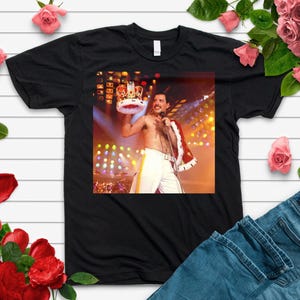 Freddie Mercury Vintage tshirt, Queen at Wembley Retro tshirt, The Hectics rock band 60s, Freddie gifts for her, We Will Rock You tshirt