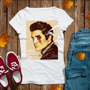 Elvis Presley Shirt, Vintage Elvis Graphic Tee, Rock and Roll Music Shirt, Retro Concert T-Shirt, Elvis Fan Gift, 70s Music Comfort Color
