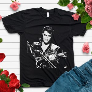 Elvis Presley Shirt, Vintage Elvis Graphic Tee, Rock and Roll Music Shirt, Retro Concert T-Shirt, Elvis Fan Gift, 70s Music Comfort Color