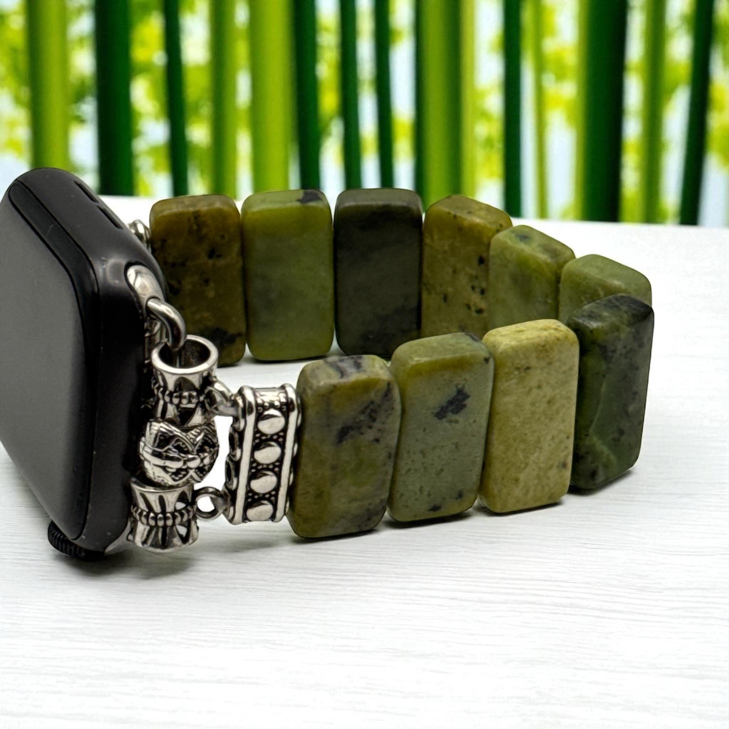 SKU0464 Retro Silver‎ Green Gemstones Women Fashion Watch Bracelet + gift bag Gold Vintage Women Watch with Green Stone Bracelet Band  main image 3