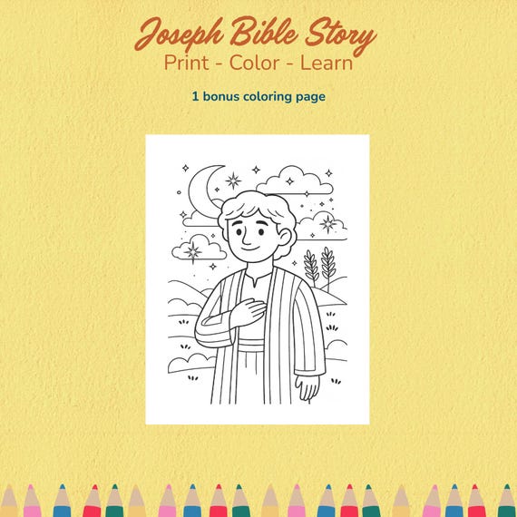 Coloring Pages Joseph And The Coat Of Many Colors