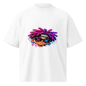 Oversized Unisex Bio-T-Shirt mit breitem Kragen
