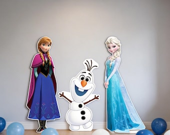 FROZEN birthday decoration set Elsa Anna Olaf cutouts Standee Party props Centerpieces Disney Princess Party decoration Cutout Yard Sign