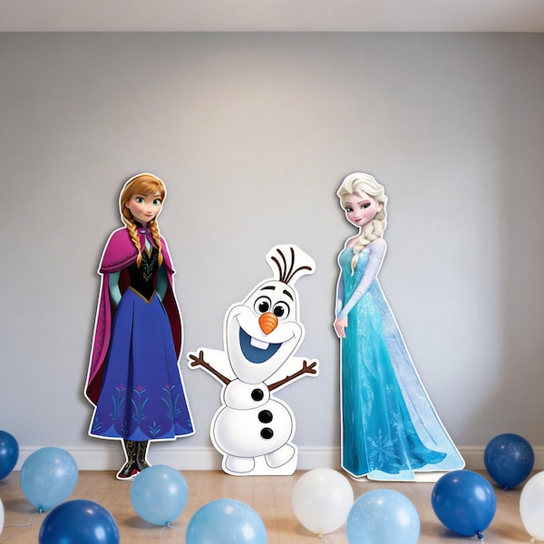 FROZEN birthday decoration set Elsa Anna Olaf cutouts Standee Party props Centerpieces Disney Princess Party decoration Cutout Yard Sign