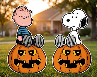 Great Pumpkin Snoopy Halloween Yard Sign Charlie Brown Peanuts Halloween Life Size Cutout Snoopy Standee Pumpkin Centerpiece Trick Or Treat