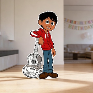 Miguel Coco Life Size Cutout Standee Coco Birthday Party Decor Miguel Coco Photo Prop Character Standee Music Birthday Decor Party Yard Sign