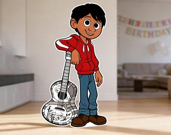 Miguel Coco Life Size Cutout Standee Coco Birthday Party Decor Miguel Coco Photo Prop Character Standee Music Birthday Decor Party Yard Sign