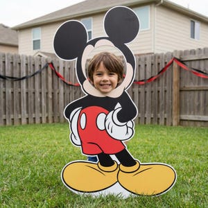 Mickey Minnie Face Hole Cutout Photo Booth Prop Life Size Mickey Mouse Minnie Mouse Birthday Party Decor Kids Birthday Party Photo Props MICKEY MOUSE